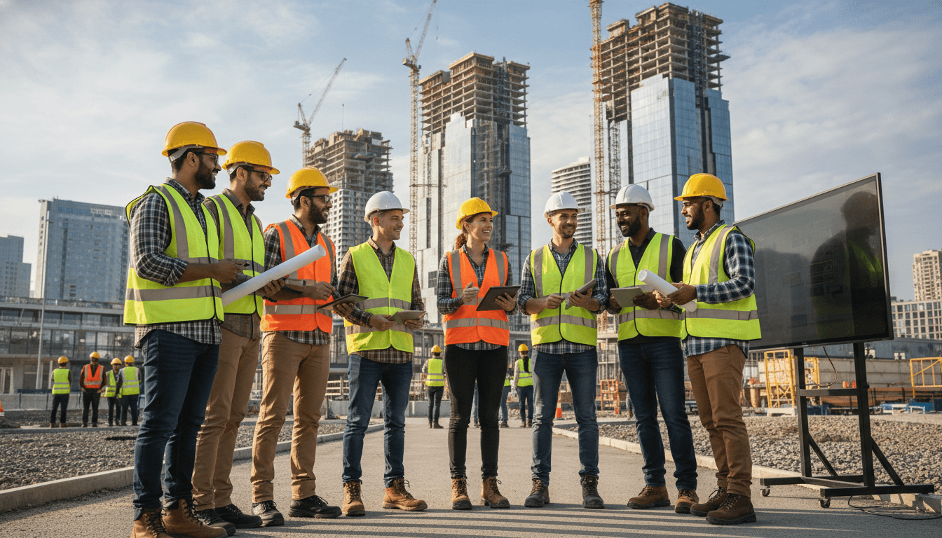 Construction team collaboration and careers