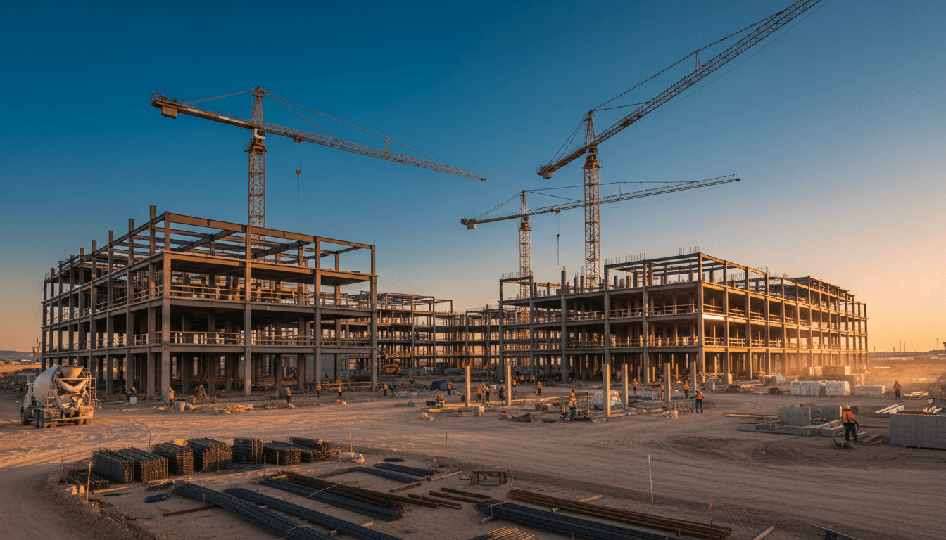 Large-scale commercial construction project in Phoenix, Arizona